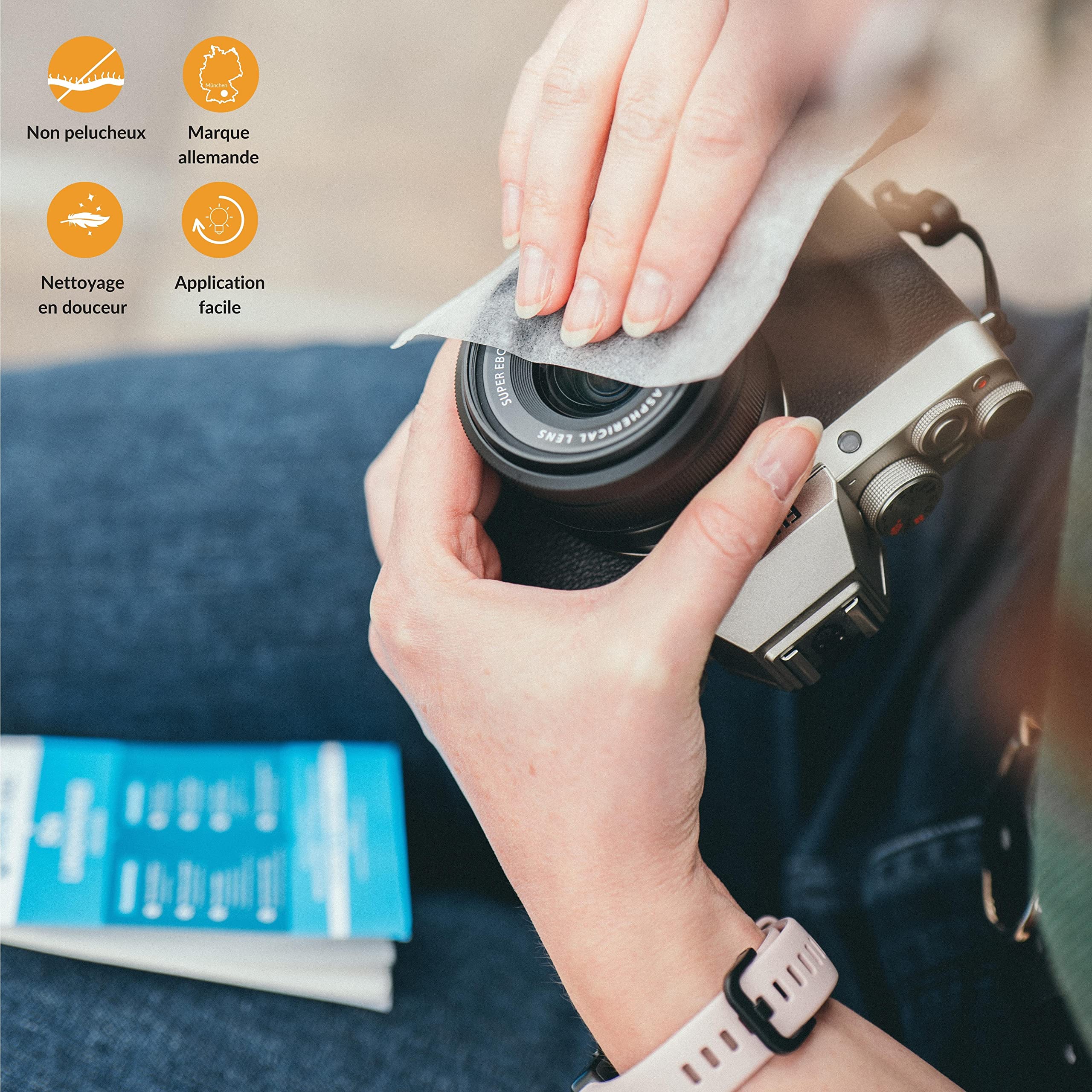 Stylo Nettoyant Objectif Appareil Photo - Double Pinceau Et Tampons Velours