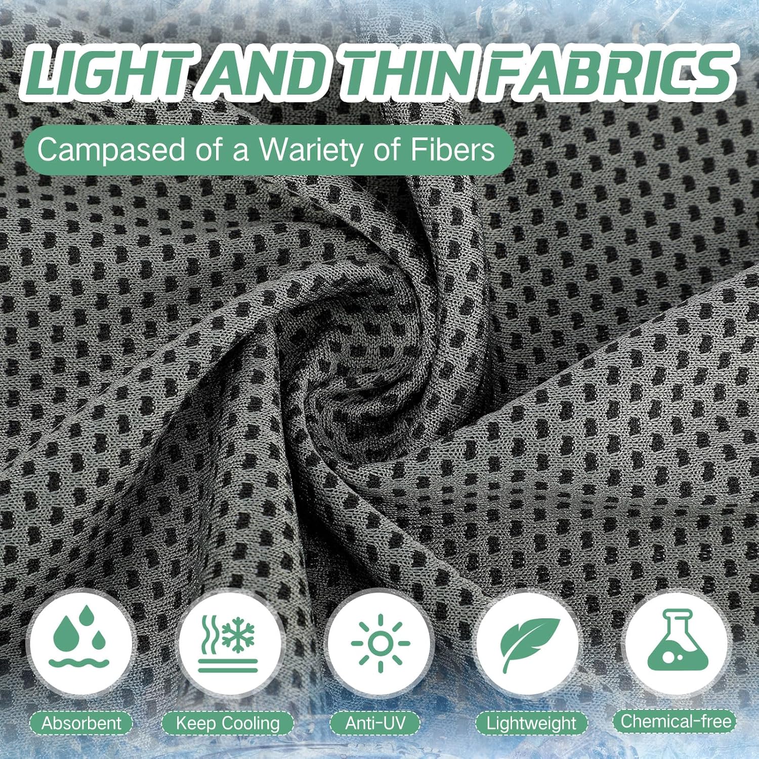 BBTO 80 Pcs 32 x 12 Inch Microfiber Ice Towel, Cooling Cold Towel for Neck and Face Breathable Chilly for Yoga, Sport, Gym, Workout, Camping and More Activities(Dark Gray and Light Gray)