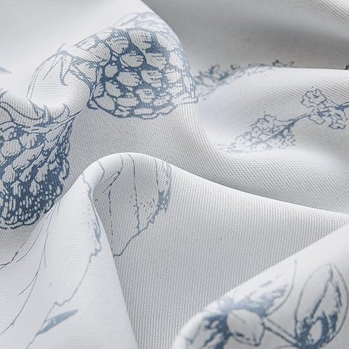 Miniatura 7 de FMFUNCTEX - Cortinas 100% blackout, 84 pulgadas de largo, estampado floral, aislamiento térmico, bolsillo de cortinero, 2 paneles, pestaña