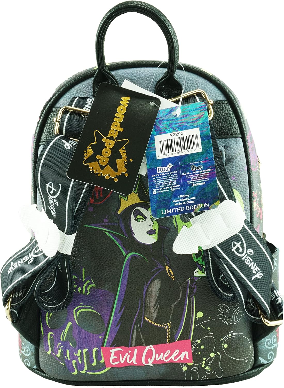 Wondapop Disney Evil Queen 11" Vegan Leather Fashion Mini Backpack