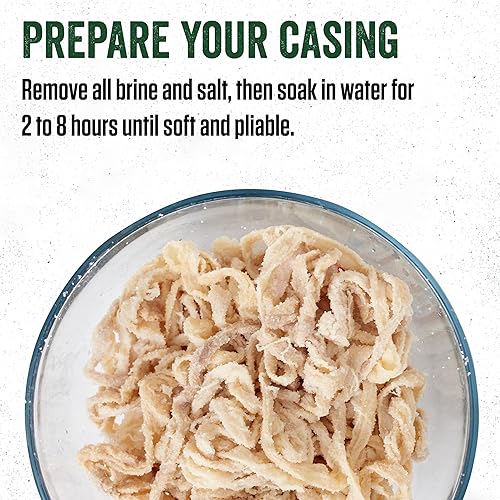 Miniatura 4 de LEM Products Pre-Tubed Natural Hog Casings, 32-35mm, Edible Sausage Casings, Stuffs Approximately 50 Pounds, Great for Sausage Links, Franks, Metts