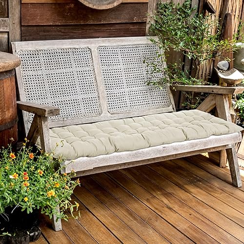 Miniatura 7 de Kigley Juego de 2 cojines para tumbona de 67 x 21 pulgadas, cojines para sillas de descanso para banco exterior, muebles de exterior, tumbonas,