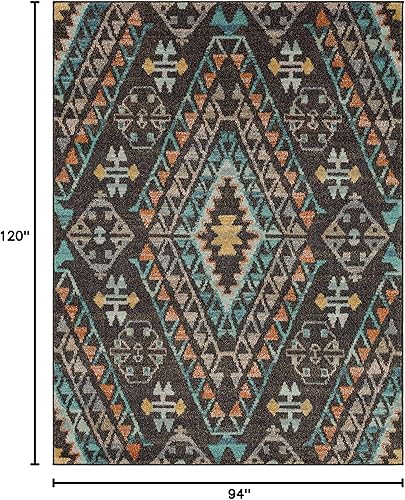 Vista 109 de Mohawk Home Bonilla - Alfombra oriental floral de 5 pies 3 pulgadas x 8 pies, color azul cielo, perfecta para sala de estar, comedor, oficina