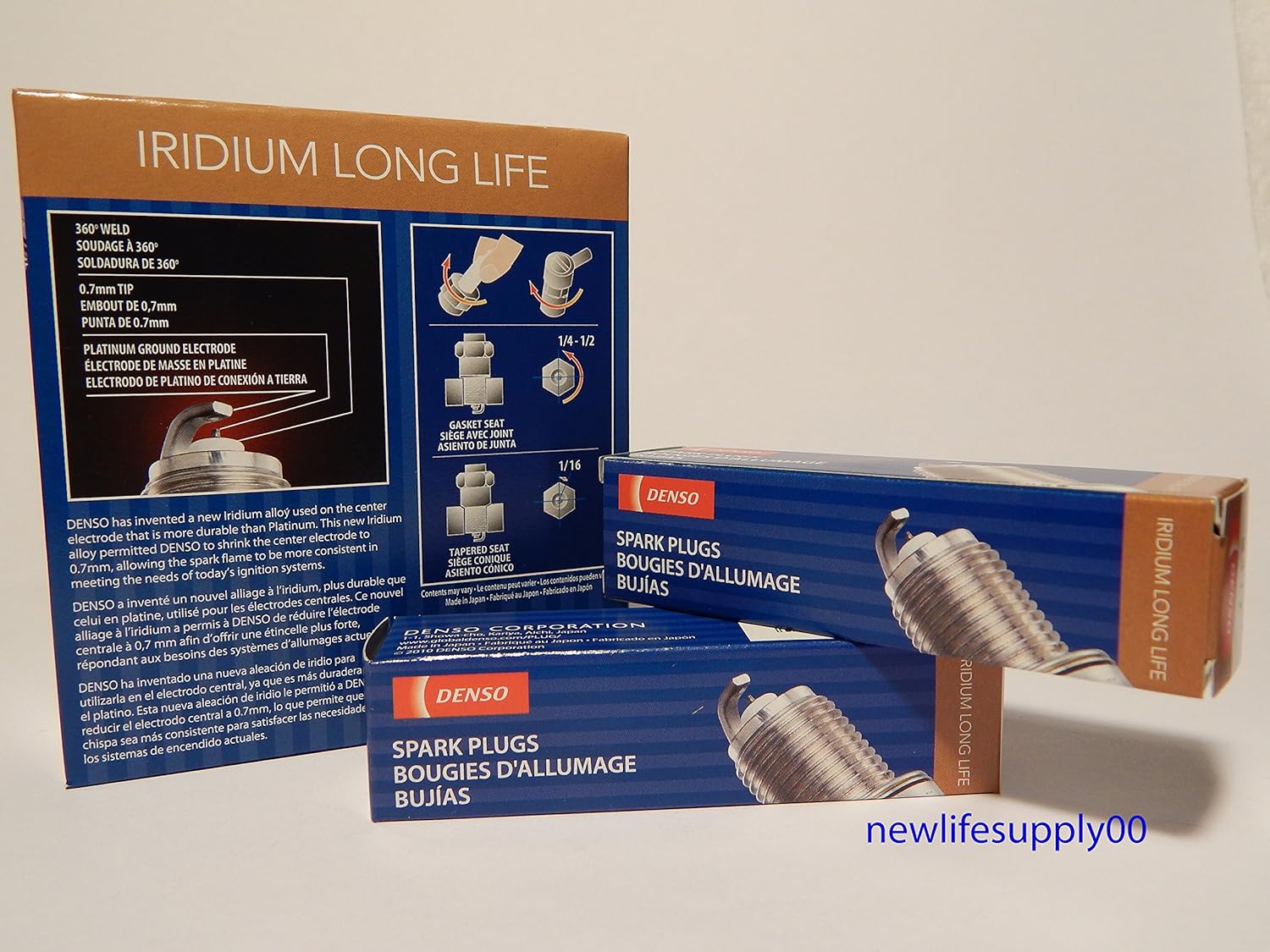 DENSO # 3441 Iridium LONG LIFE Spark Plugs -- SXU22HDR8 --- 6 PCS NEW