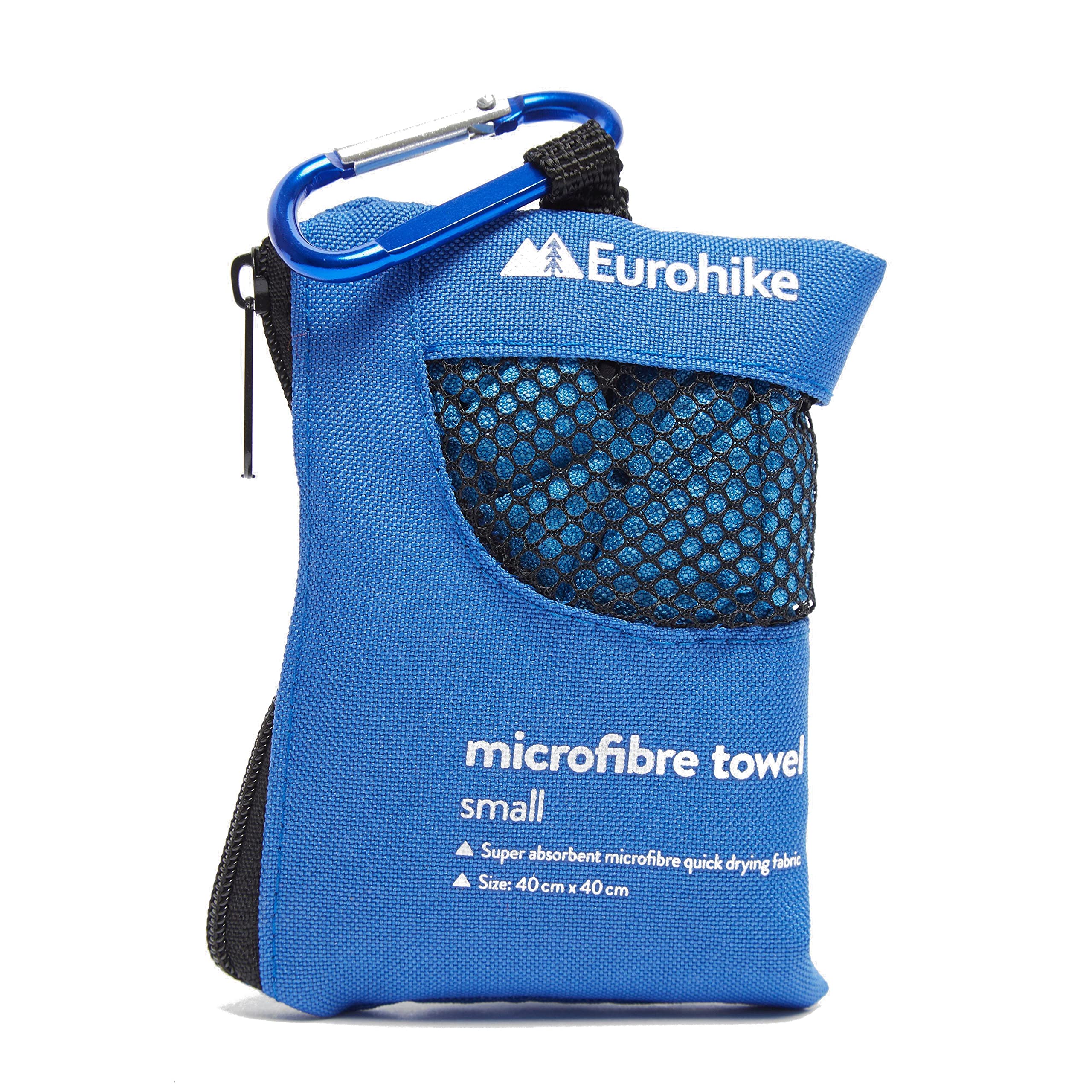 Eurohike Microfibre Mini Clip Towel (40x40cm), Blue, One Size