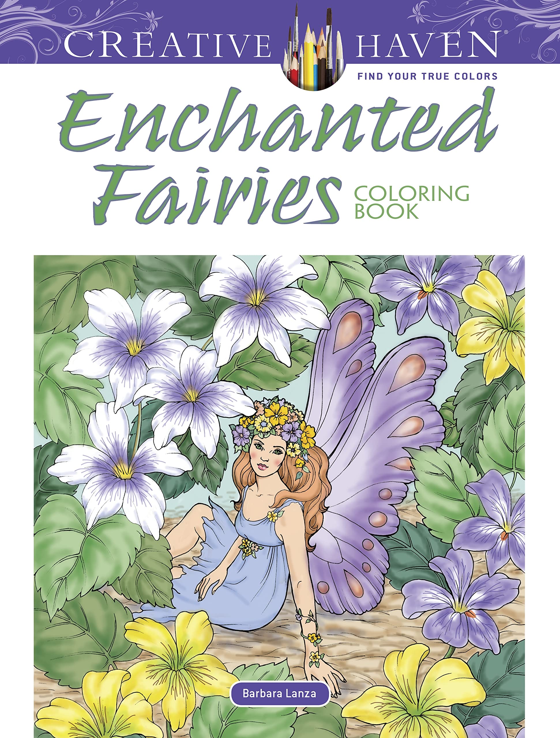 Creative Haven Enchanted Fairies Coloring Book