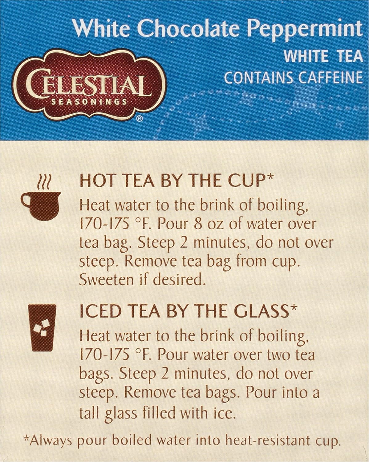 Celestial Seasonings White Chocolate Peppermint White Tea Bags, Great For Stocking Stuffer, 20 tea bags (Pack of 2) image 4