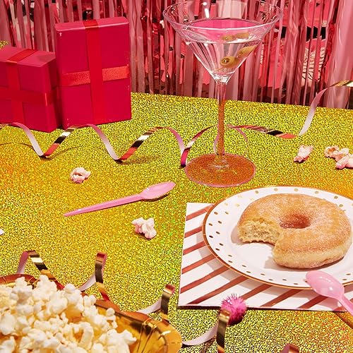 Miniatura 8 de Mantel láser holográfico brillante, impermeable, fácil de limpiar, ideal para decoración de Halloween, despedida de soltera, sirena, cumpleaños,