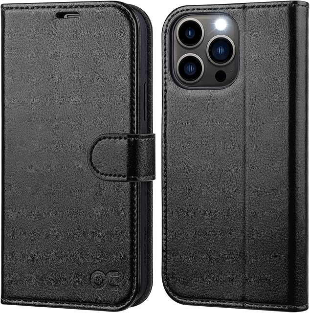 OCASE iPhone 13 Pro Max Case,iPhone 13 Pro Max Wallet Case Premium PU Leather Flip Phone Cover with [TPU Inner Shell][RFID Blocking][Card Holder] for the 6.7 Inch 2021 5G,Black