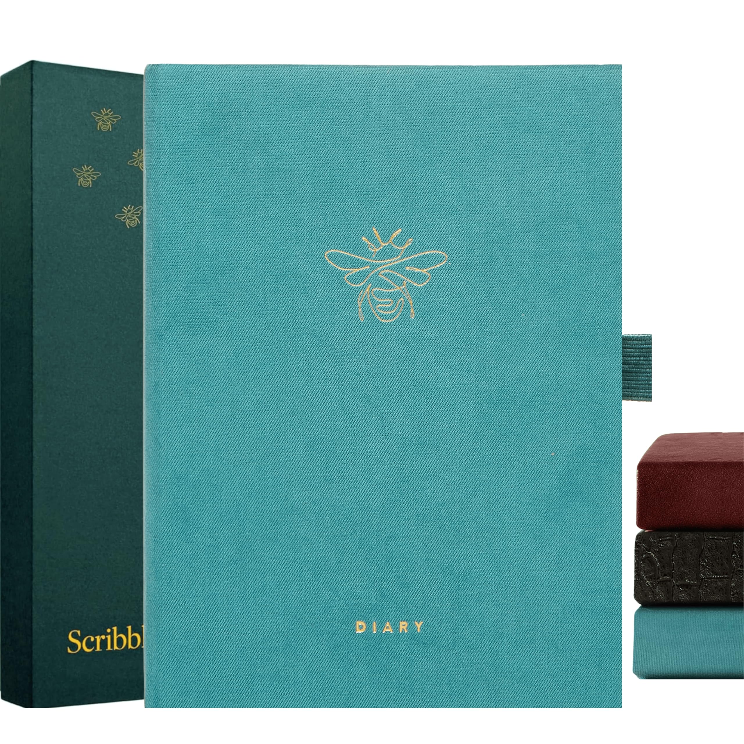Scribble & Dot 2026 A6 Diary A6 Week to View runs Jan'26-Dec'26 | Small Luxury with Tabs, Trackers, Notes & More for Busy Schedules (Teal Mixed)