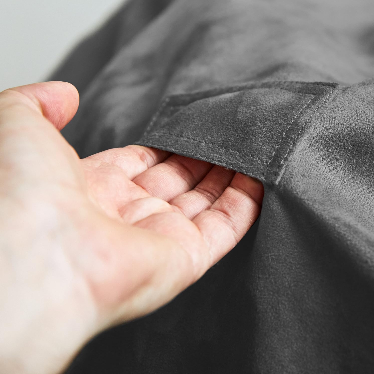 Lumaland Luxurious Giant 7ft Bean Bag Chair with Microsuede Cover - Ultra Soft, Foam Filling, Washable XXL Sofa for Kids, Teenagers, Adults Sack Dorm, Family Room Dark Grey