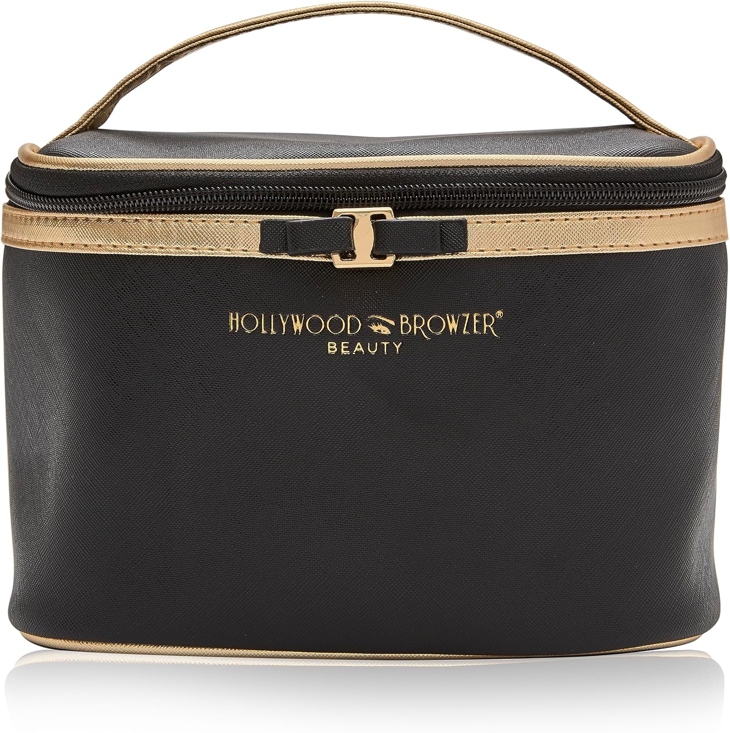 Hollywood Browzer Beauty Classic Vanity Beauty Case Black (Vegan), Black