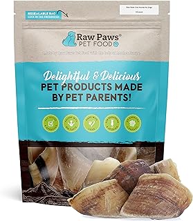 Raw Paws Cow Hooves for Dogs to Chew (10-Count) - Natural Cow Hoofs for Dogs - Made from Free-Range, Grass-Fed Cattle - Safe Rawhide Alternative - Dog Cow Hooves XL - Long-Lasting Cow Hoof Dog Chews