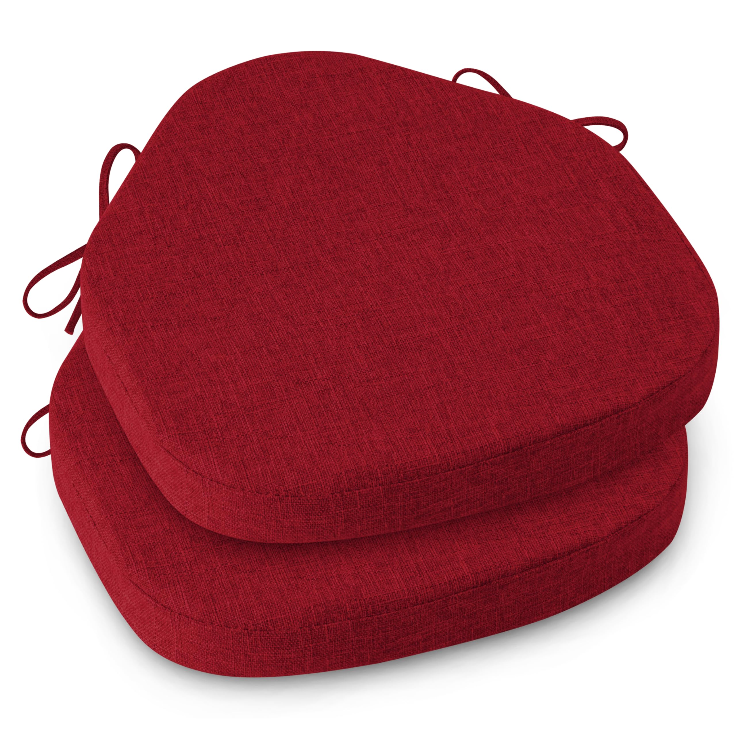 AddGrace Chair Cushions for Windsor Chairs Set of 2 Red 42x39.5 cm