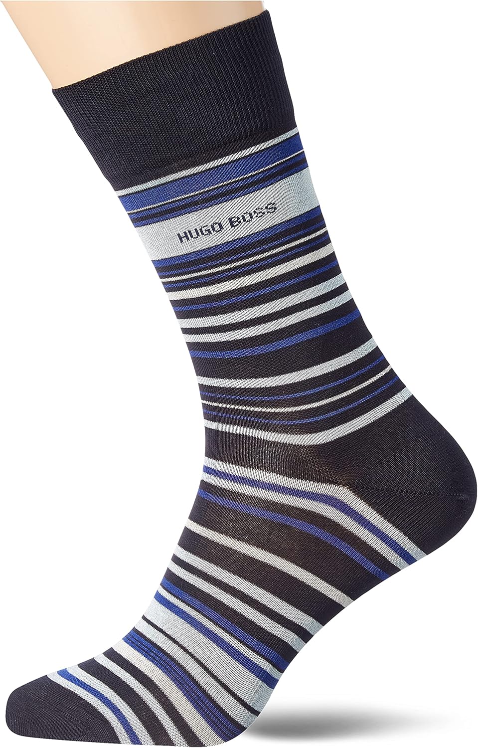 BOSS 2P RS Rib Stripe CC, Men's Normal Socks, Dark Blue401, Dark