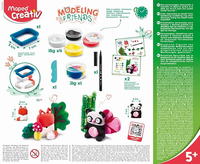Foto 3 de 8 de Maped - Set de Manualidades para Niños - Modeling Friends Creativo Adorables - Panda y Zorro