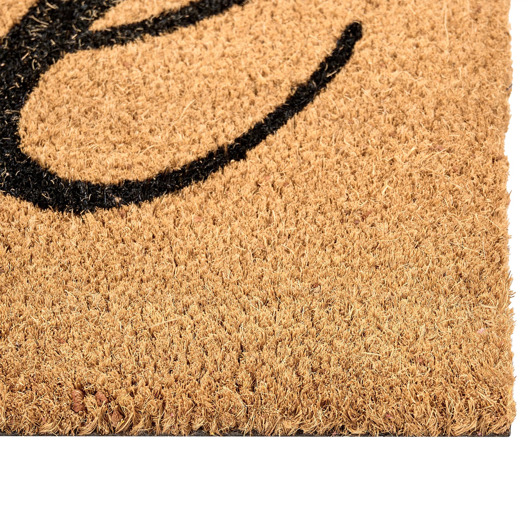 Beliani Paillasson en Fibre de Coco 60 x 90 cm Antidérapant Dessous en PVC avec Texte Naturel Balanan