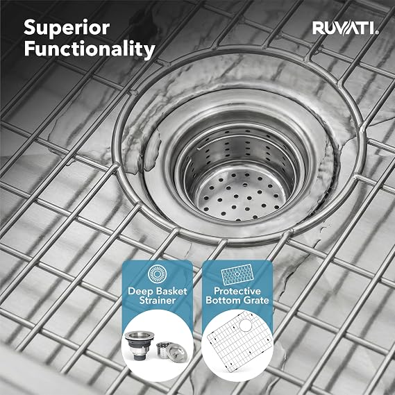 Ruvati 15x15-in 16-Gauge Drop-in Topmount Bar Sink - RVH8115