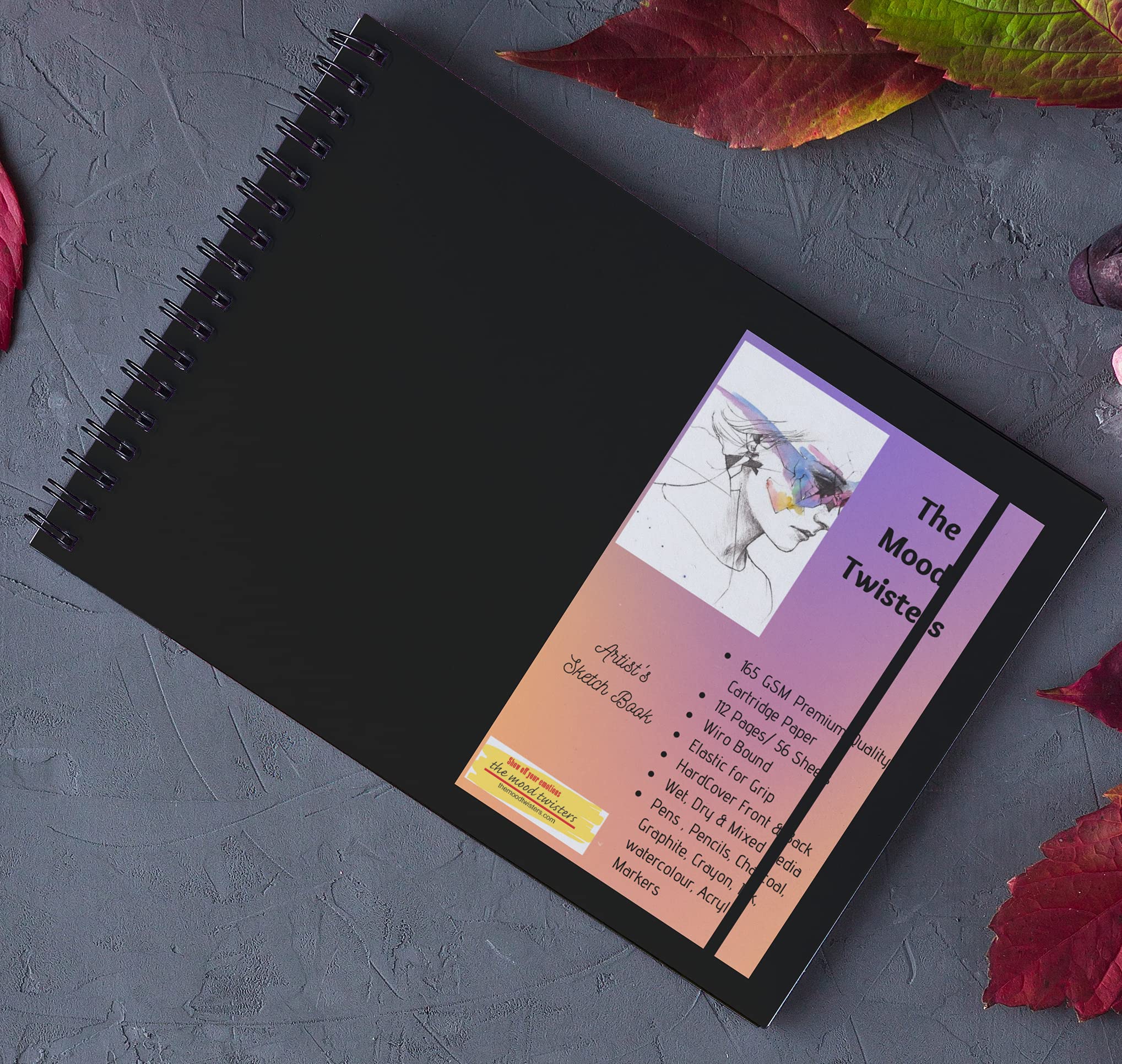 The Mood Twisters Sketchbook A3 | 112 Pages | 165 GSM Paper | Drawing Wiro Bound Hard Back | Perforated Pages | Sketchpad for Artists Kids & Adults,School, Office Drawing Sketching (A3, Landscape) (B098TF258H) Amazon Price History, Amazon Price Tracker