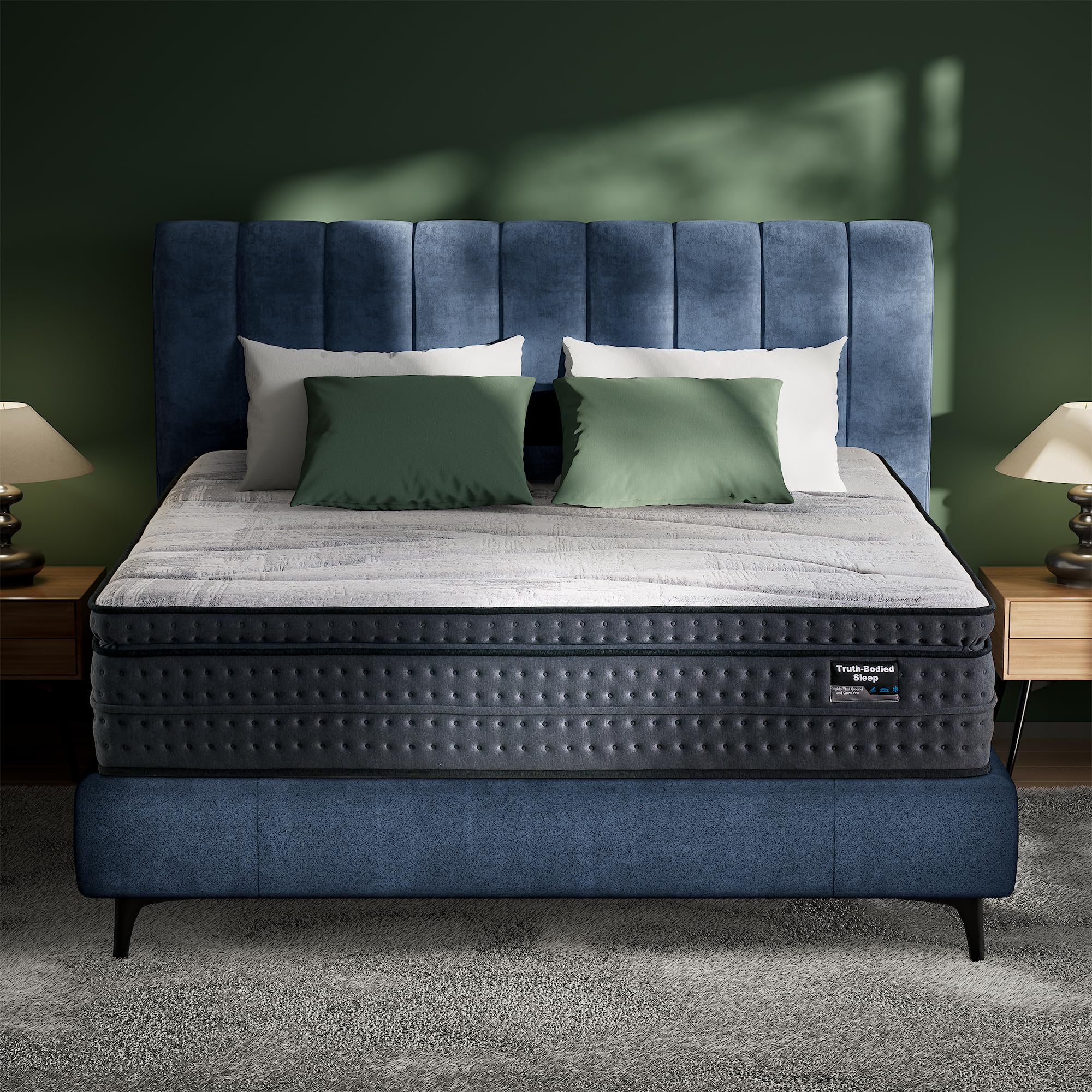 SURLUNKEYS King Grey Hybrid Mattress