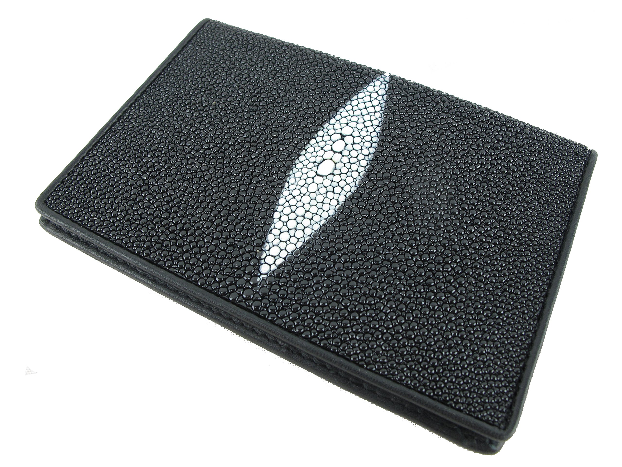 Pelgio Genuine Stingray Skin Leather Passport Holder Wallet