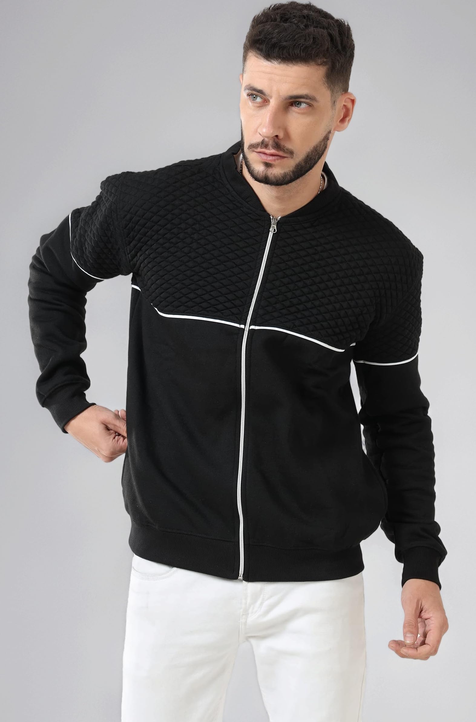 Mens Diamond Cut Puffer Jackets regular fit Bomber Jacket for Man|Stylish Winter Jackets Men| Fashionable and Comfortable Jacket for Men Stylish
