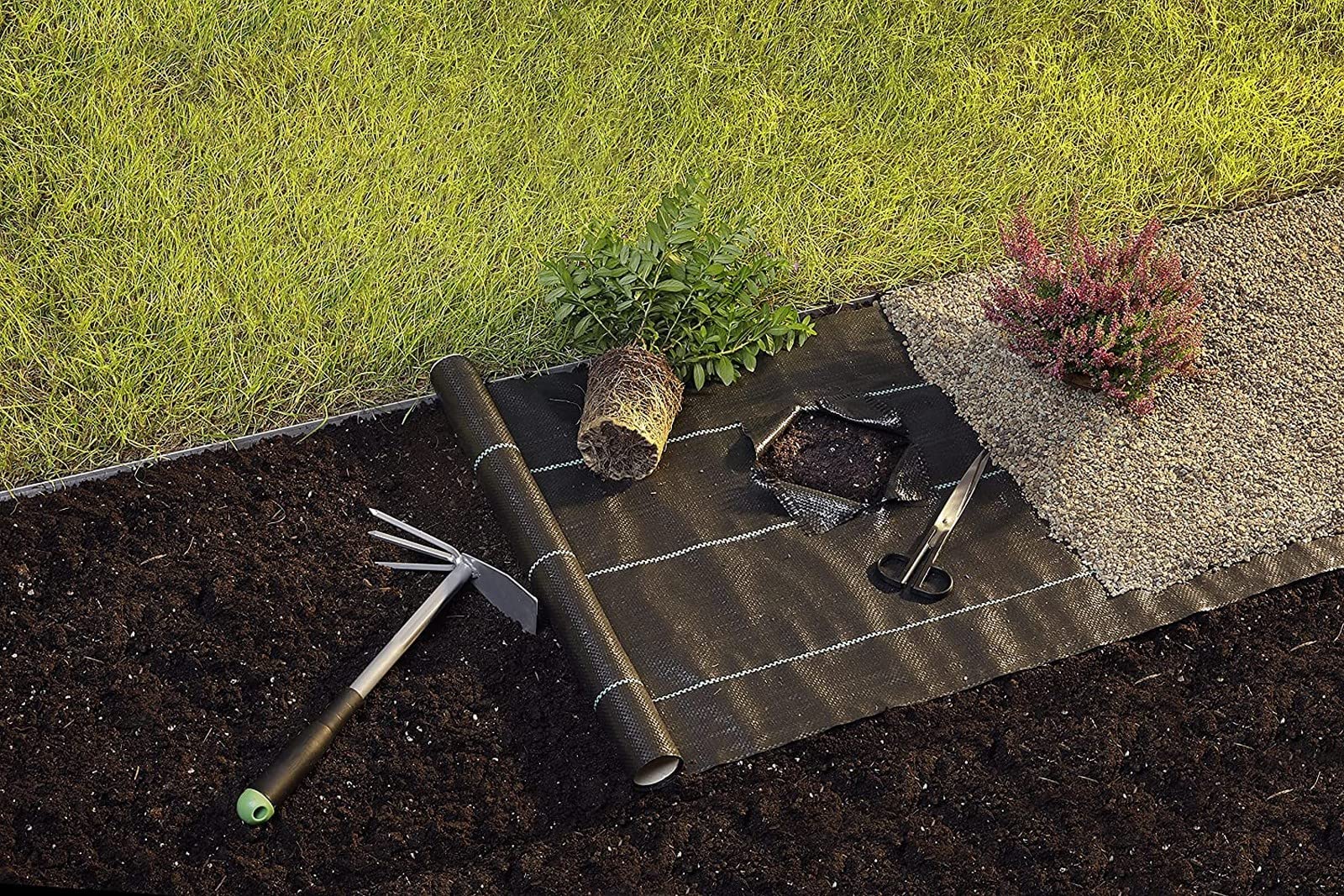 1PEZZO Telo Pacciamatura Nero mt 3,3 x 100 =mq 330 Anti Erbacce per Orto, Giardino, Stabilizzazione UV