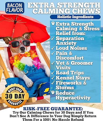 Miniatura 2 de Well Loved Masticables calmantes para perros  Alivio de la ansiedad del perro, hecho en Estados Unidos, recomendado por veterinarios, masticables