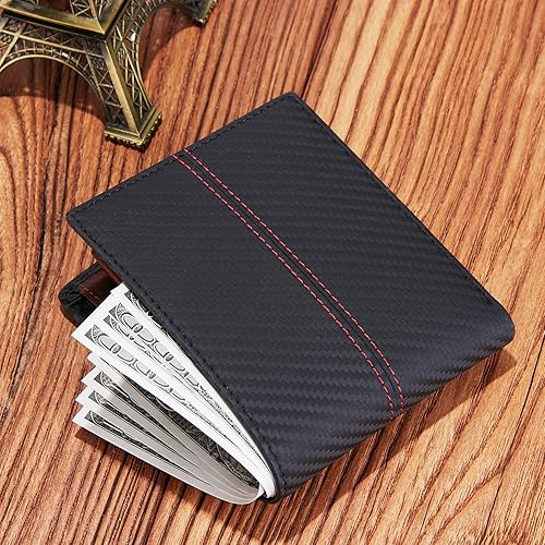 Miniatura 5 de Cartera de cuero grabada personalizada para novio, marido, hijo, papá, carteras plegables personalizadas para hombre con mensaje de amor, Día de San