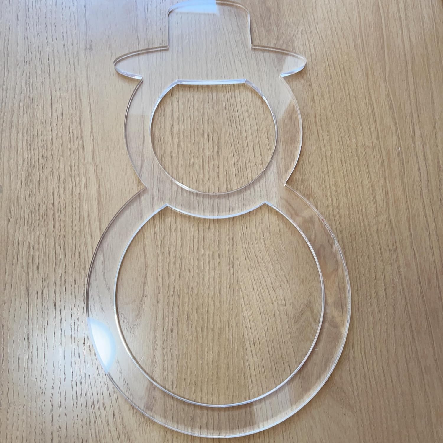 Snowman Router Template for Serving Trays, 14 x 8 inches, 1/4 inch Clear Acrylic