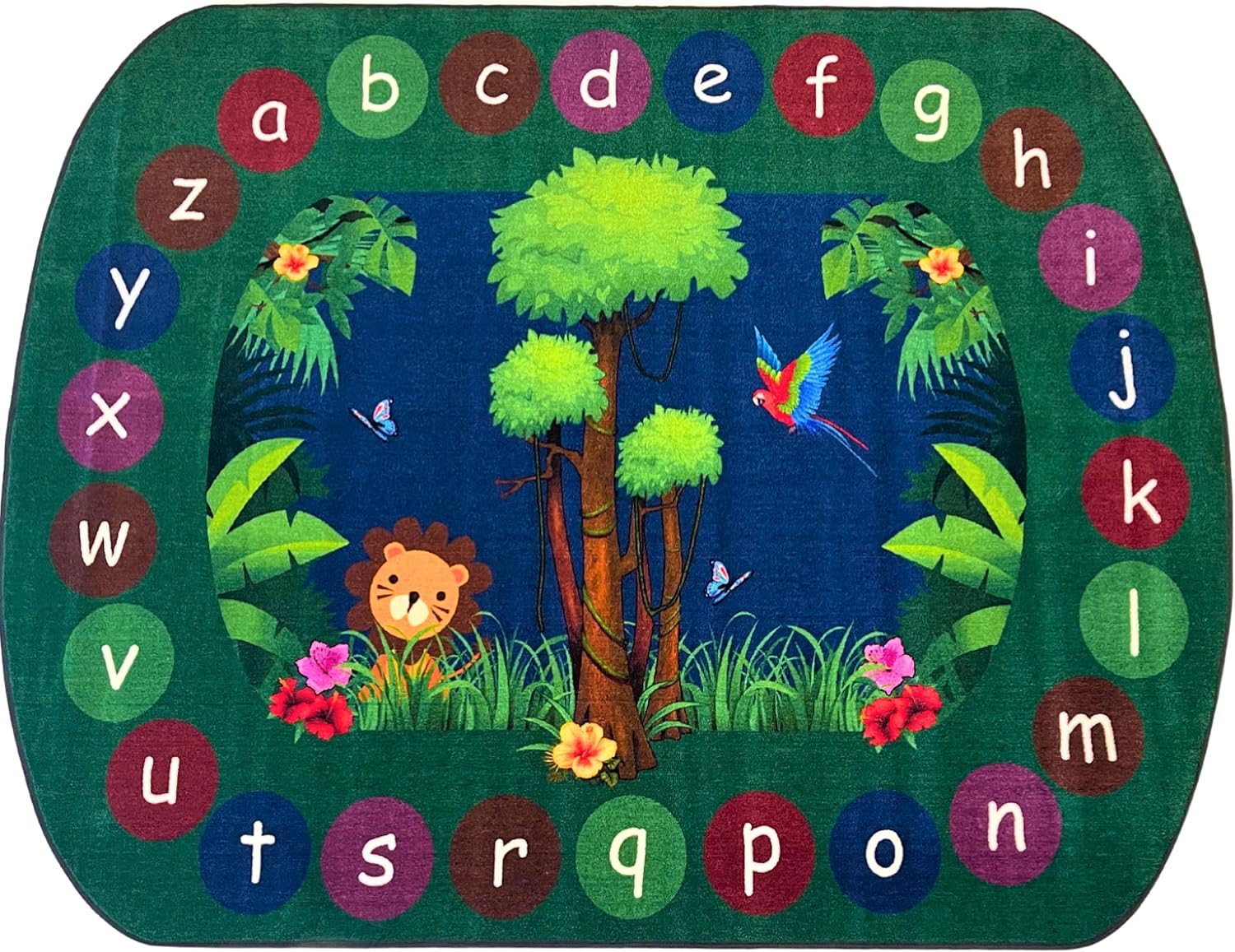 Animal Rug Classroom Amazon.com: Kids World Rugs Wild Animals Learning 6x9 Classroom Rug ...