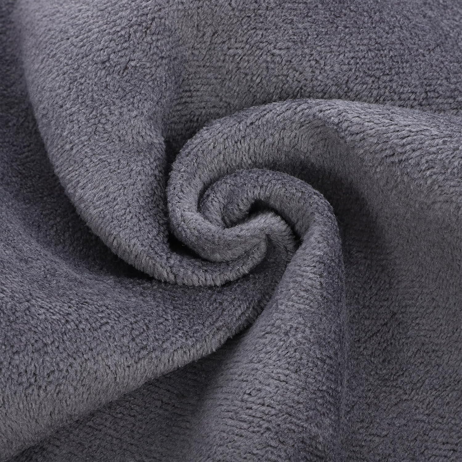 2pcs Car Drying Towel Super Absorbent Microfiber Cleaning Cloth for Vehicle Use Double-Sided Grey Suede Reusable Cloths for Exterior Drying