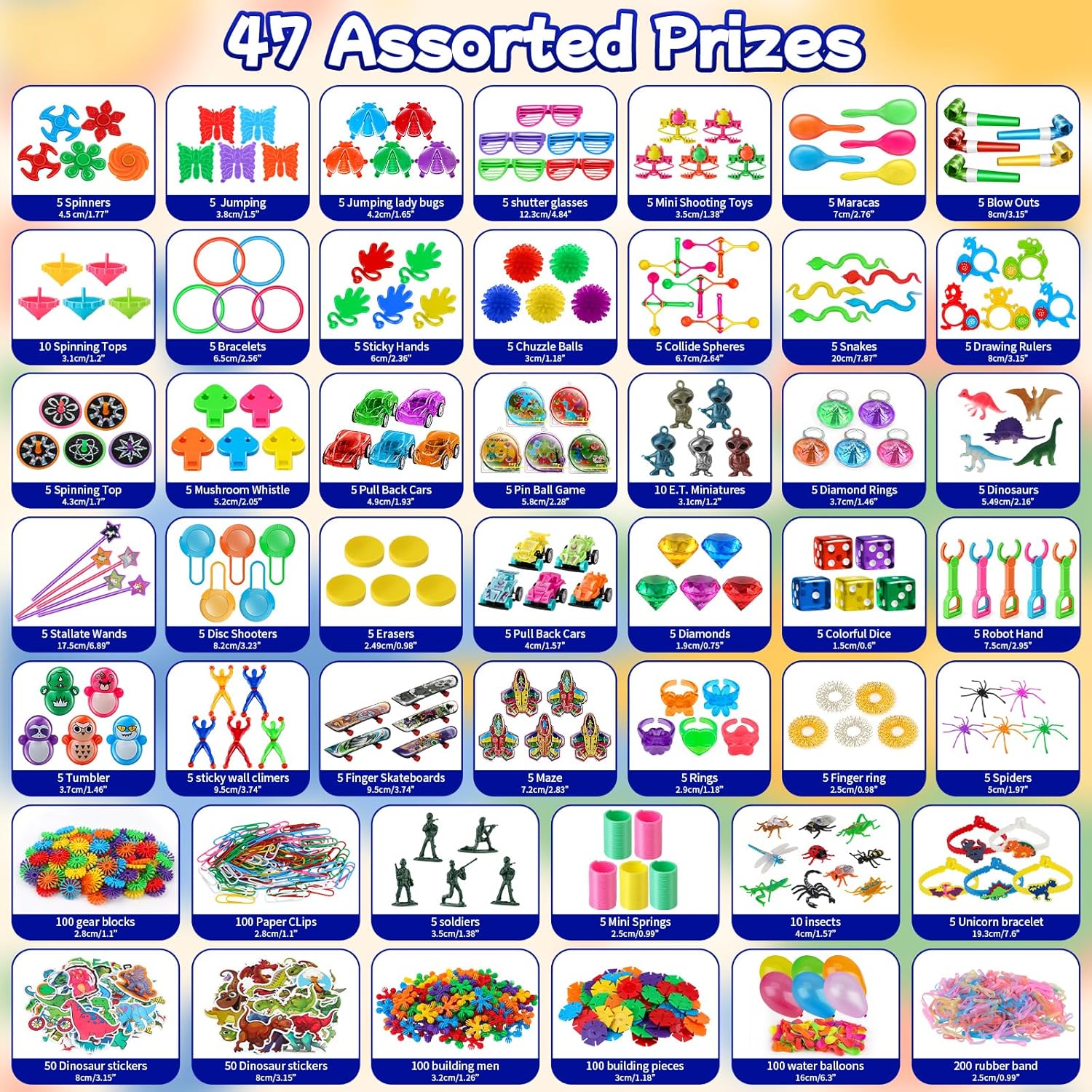 Amy&Benton 1000PCS Classroom Treasure Box Prizes Kids Birthday Party Favors Pinata Assorted Goody Bag Fillers Kid Carnival Prizes Box Toys Assortment - Image 5