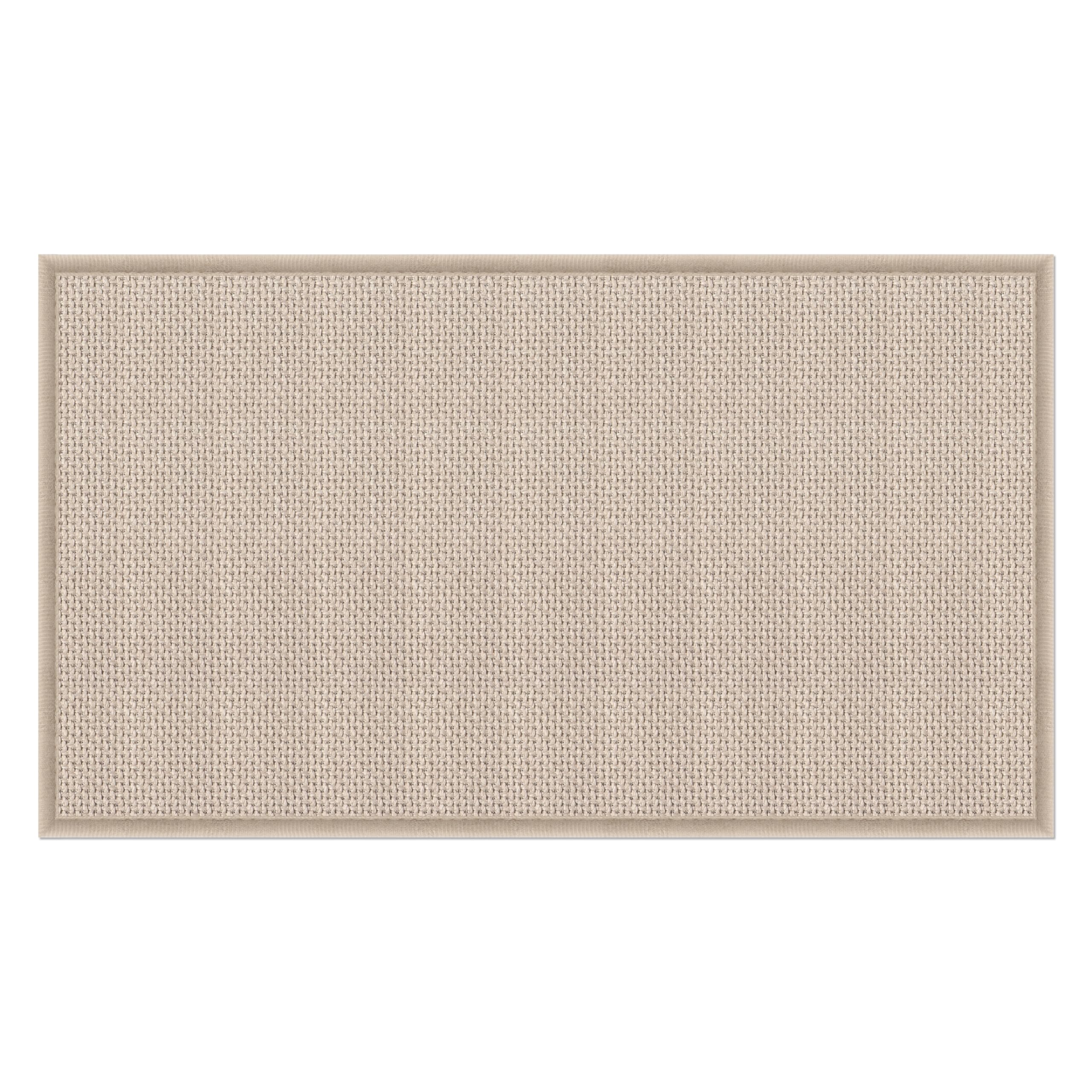 GOYLSER Indoor Door Mat Rug Non Slip, Washable Entry Mat Entry Way Rug, Small Outdoor Door Mat, Stain Dirt Resistant Front Rubber Door Mat Outdoor Entrance, Low Profile House Patio Entry Rug, Beige