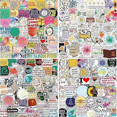 220Pcs Inspirational Christian Stickers, Waterproof Bible Verse Jesus Stickers for ...