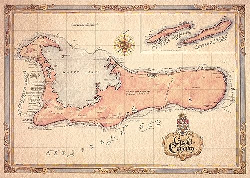 Mapa de One Treasure Limited Antiguo Mundo del Caribe Gran Caribe Islas Caimán