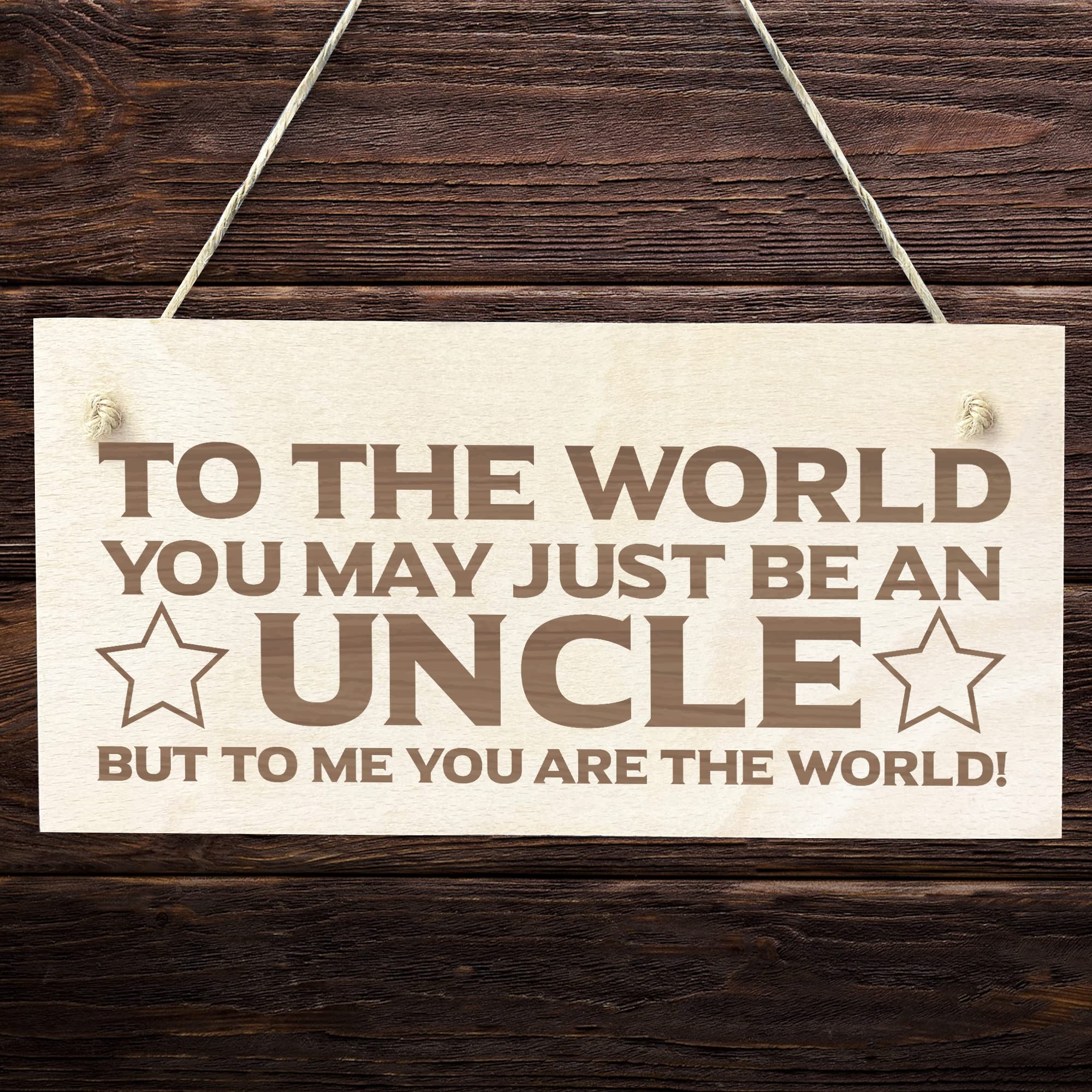 Red Ocean Novelty Uncle Gifts For Birthday Christmas Wood Plaque Engraved Gift For Him