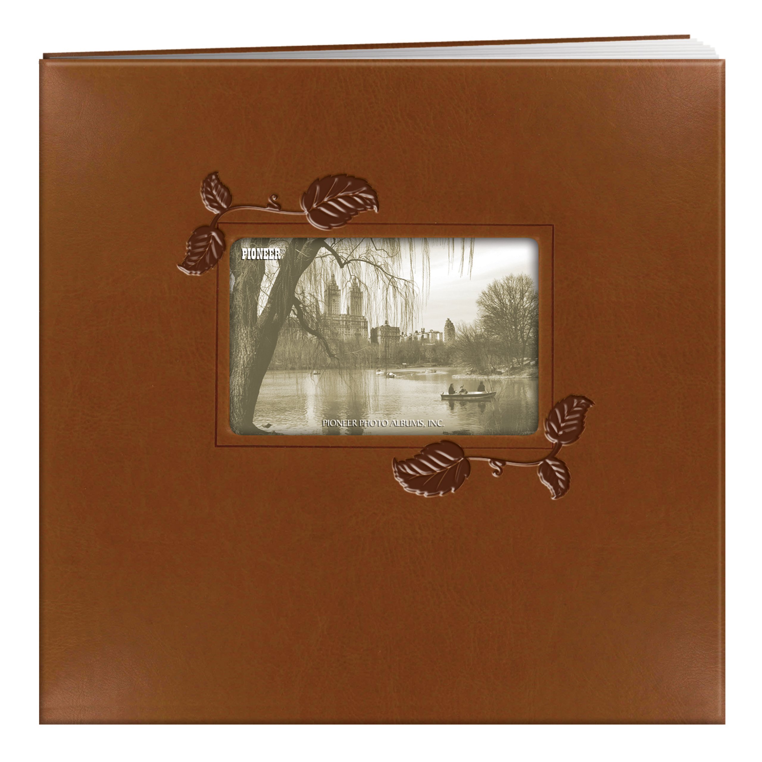 Album photos lierre en relief Pioneer en simili cuir marron élégant