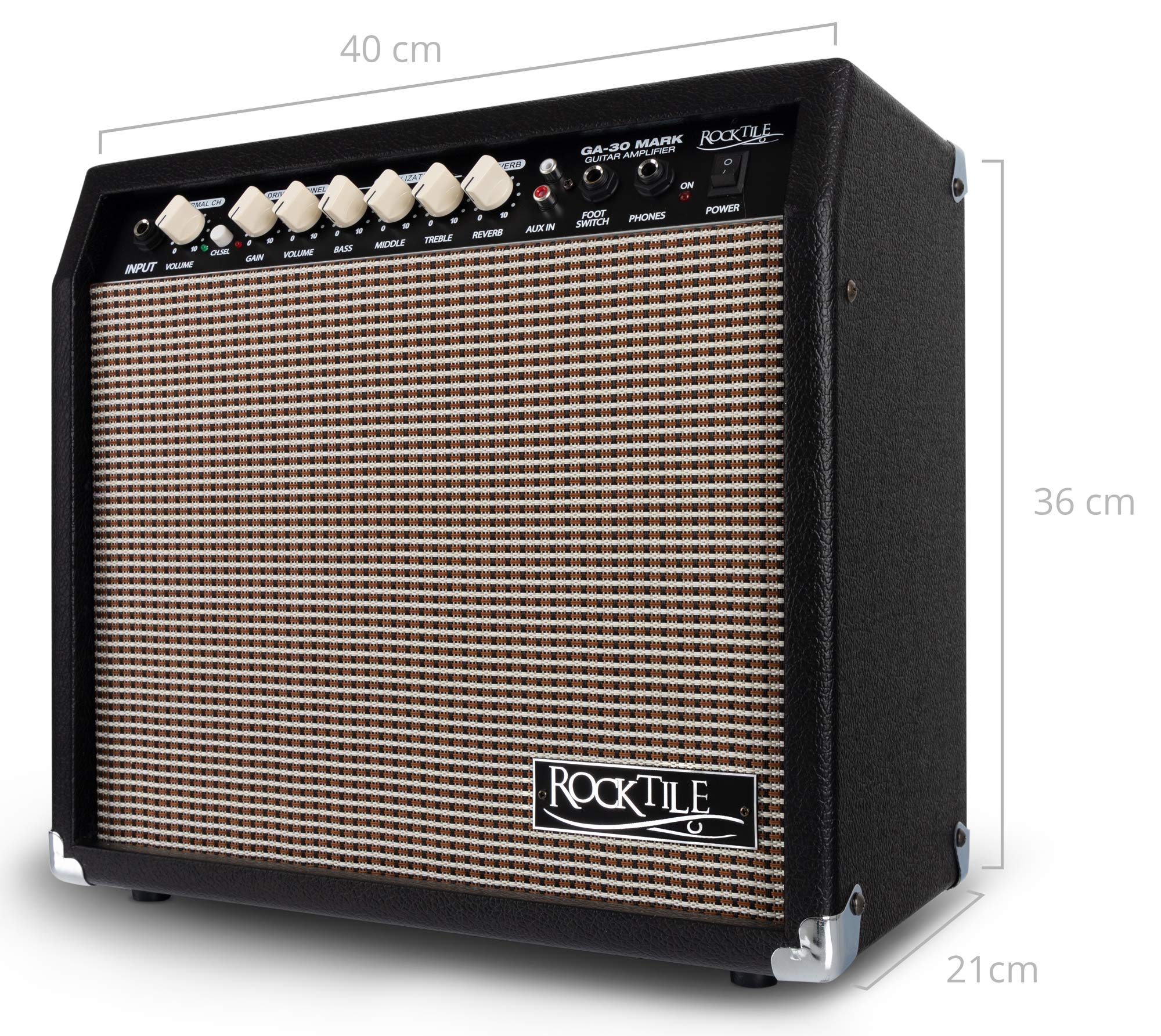 Rocktile Pro MM150-TR Set Chitarra Elettrica con Amplificatore, Inlays: Dot | Modello: MM150-TR, Corpo: Tiglio, Top fiammato, Manico: acero avvitato, 2 pickup Humbucker, 22 tasti jumbo, Tastiera in acero