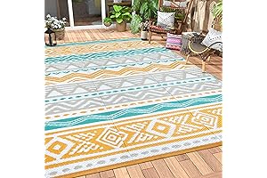 Waterproof & Reversible Plastic Outdoor Rug (8' x 10') by Lahome