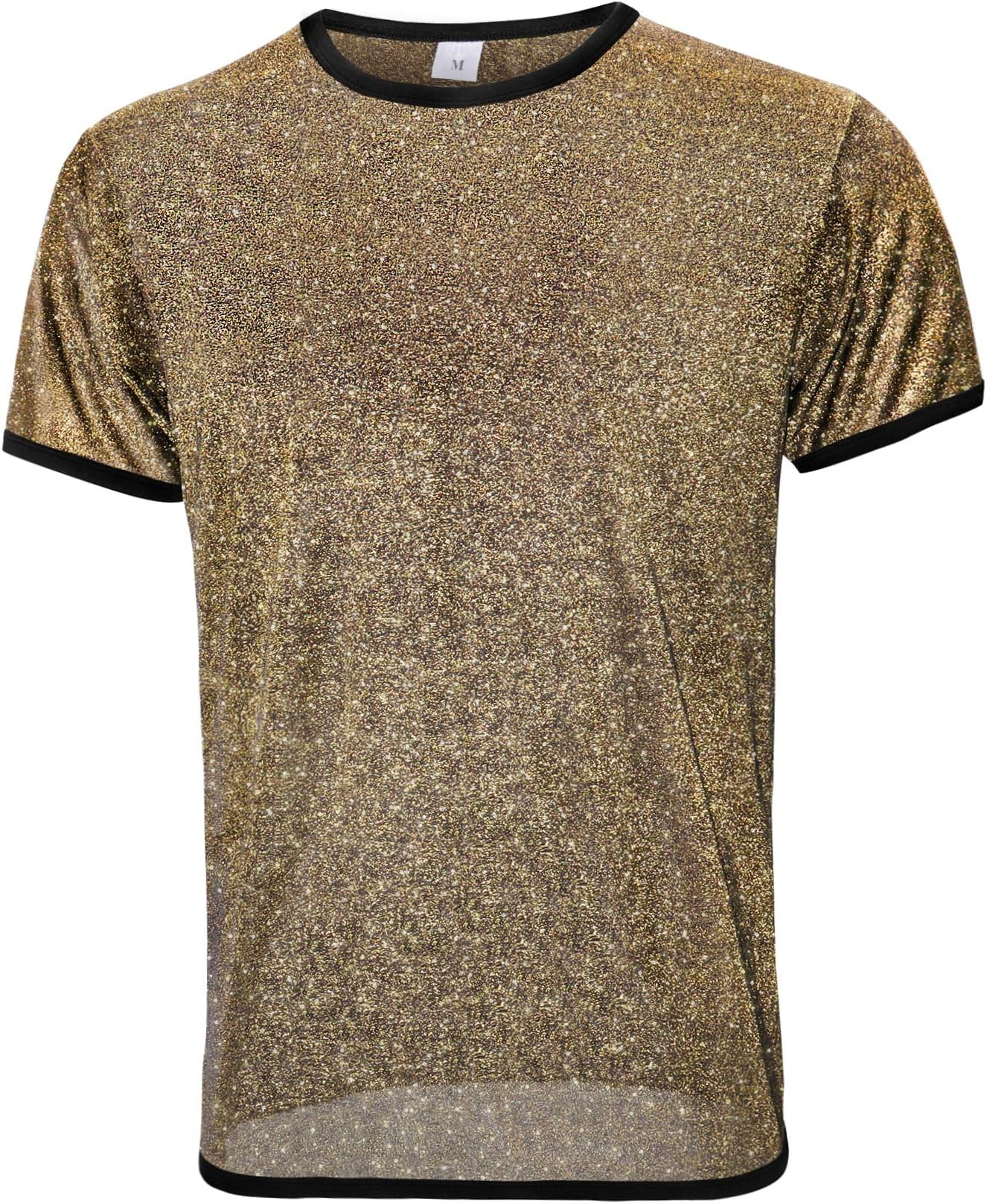 Mens Mesh Glitter T Shirts