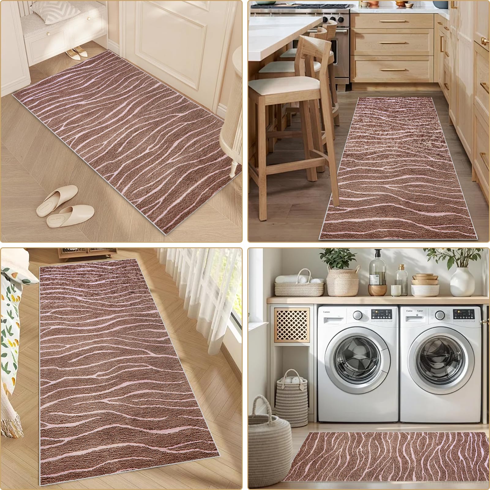 Machine Wasbaar Runner Carpet Gang Tapijt Antislip Keukenloper 60 x 300 cm Loper voor Hal Woonkamer Keuken Slaapkamer