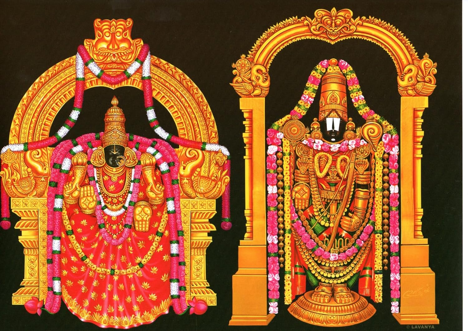 Sri Padmavathi Ammavaru , Sri Venkateswara Swamy Photo Frame for Pooja