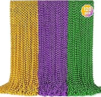 Vista 64 de YAXINRUI 30 piezas cuentas de Mardi Gras, collares de cuentas para fiesta de Mardi Gras, Navidad, San Patricio, regalos de fiesta, accesorios de 10