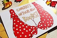 Vista 4 de Congrats on Your New Boobs Handmade Card, Congratulations Pregnancy Gift, Breast Implants Surgery Card