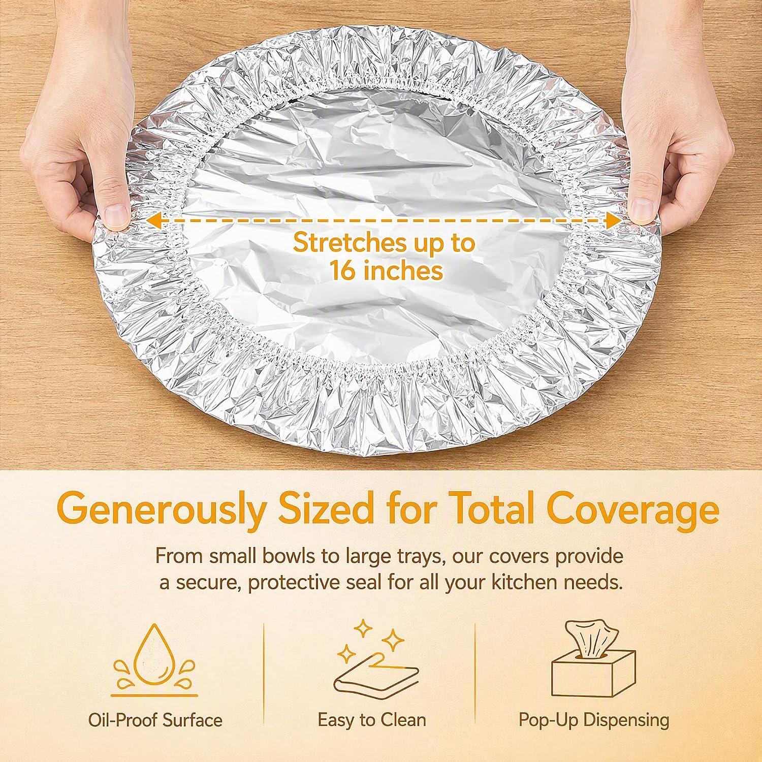 LoTanop 120 Pcs Reusable Aluminum Foil Insulated Food Covers image 4