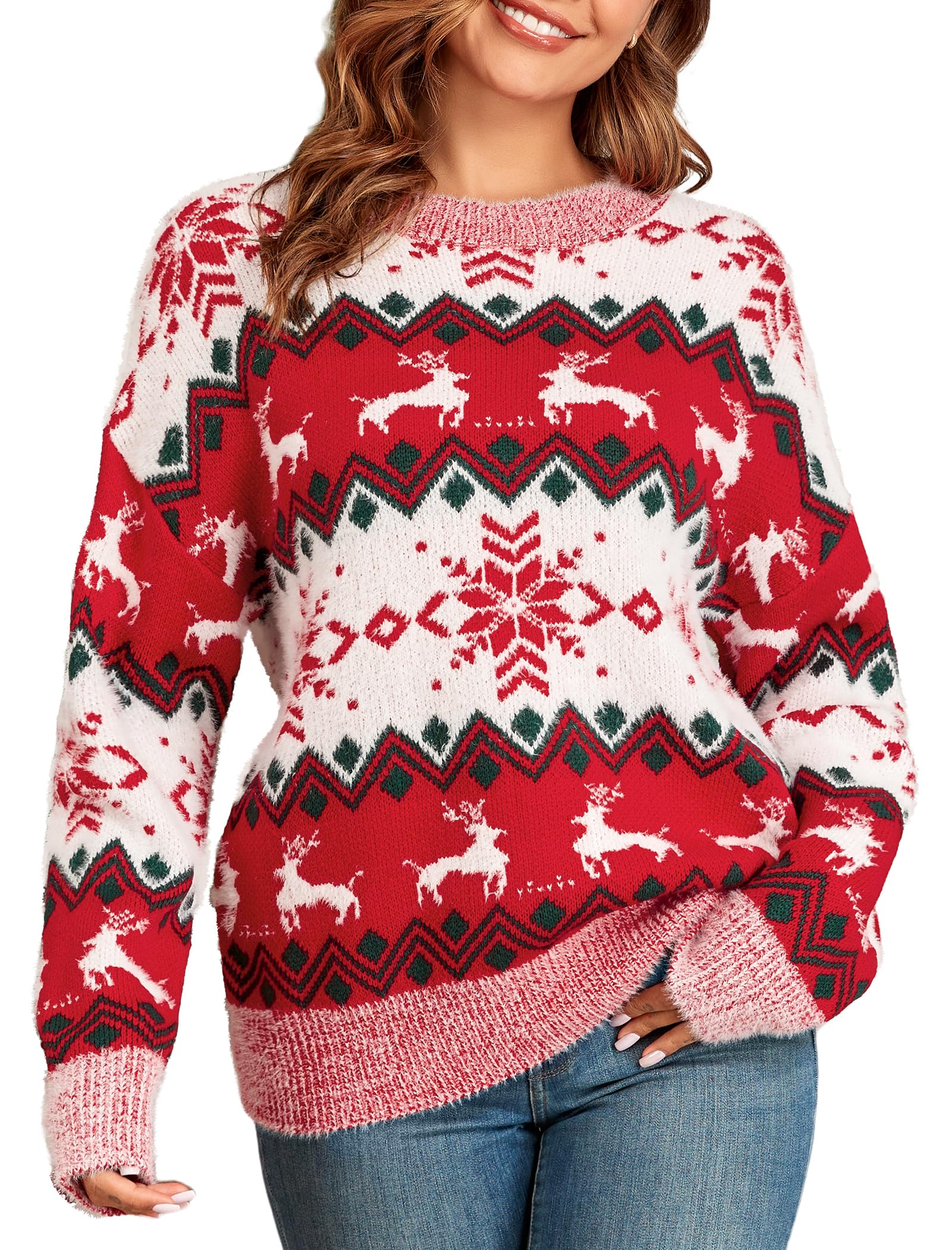 ZAFUL Womens Oversized Sweaters 2025 Cable Knit Chunky Sweater Long Sleeve Crewneck Pullover Loose Outfits
