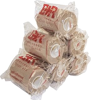 Ever Ready First Aid Self Adherent Cohesive Bandages 3" x 5 Yards - 6 Count, Tan