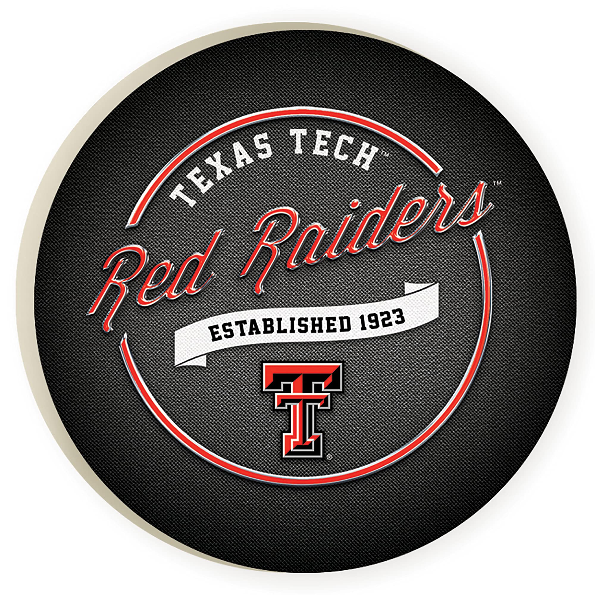 Texas Tech University Metallic 2.75 x 2.75 Ceramic Car Coasters Pack of 2