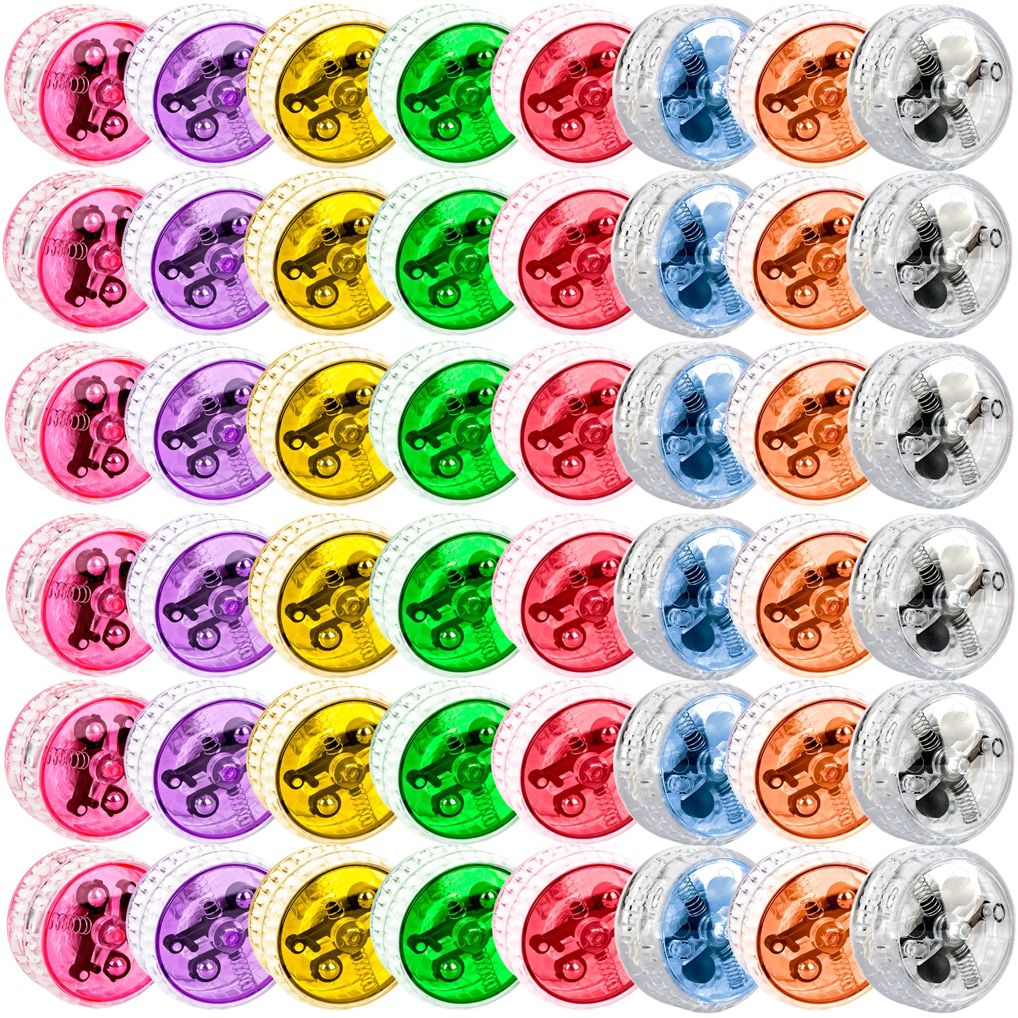 48 Pieces Led Light up Yo Yo Bulk Led Responsive Ball Beginner Level Yo-Yo Ball for Birthday Party Favors Goodie Bag Fillers Classroom Rewards, 8 Colors